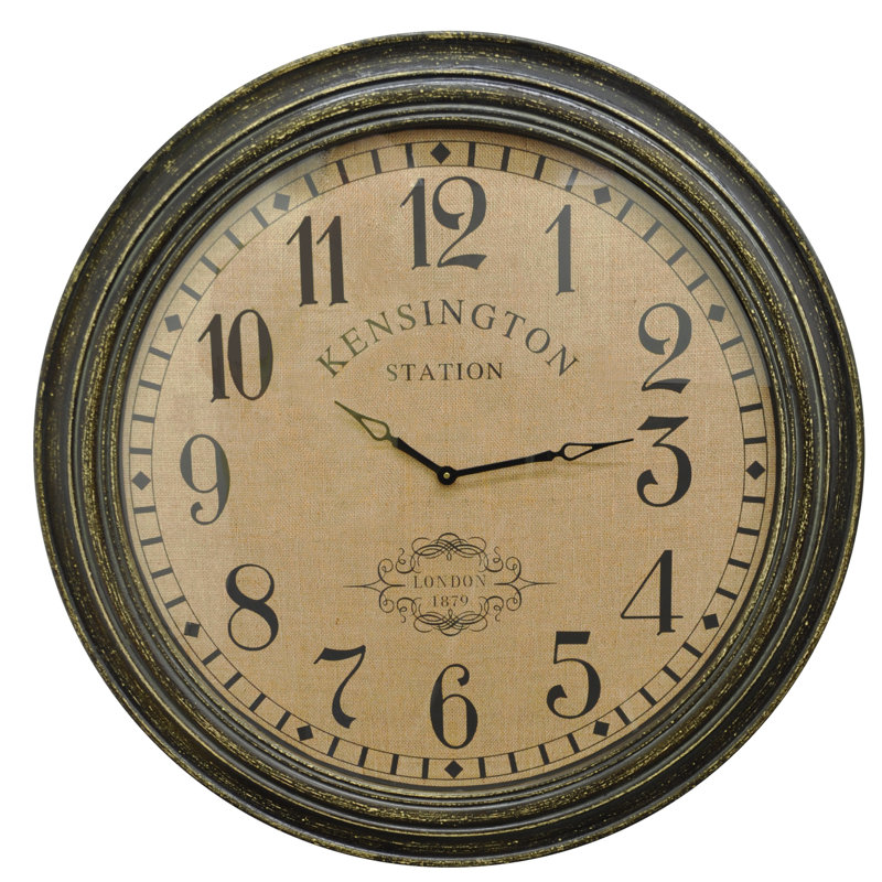 Three Hands Co. Oversized Kensington Station Face Wood 37.75" Wall